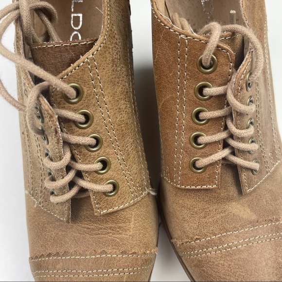 ALDO Tan Wedged Heeled Lace Booties - Picture 3 of 9